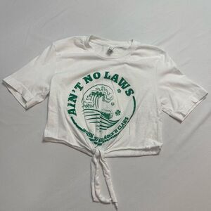 Ain’t No Laws Shamrockin The Claws Cropped T-Shirt Size XS